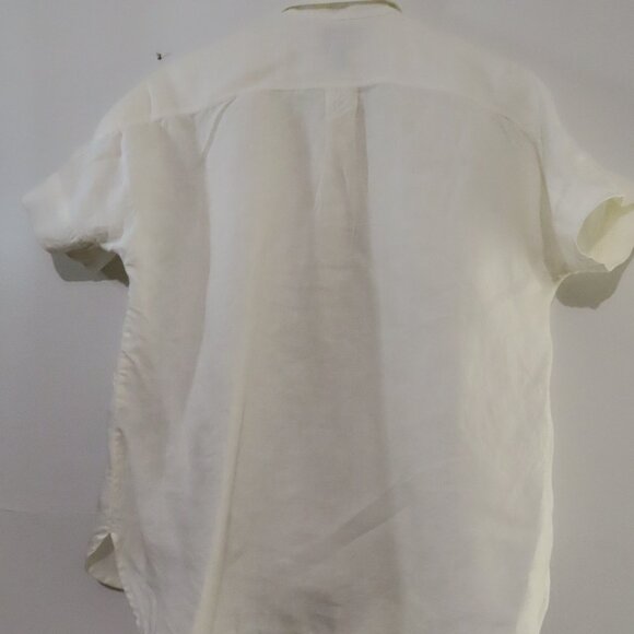J.Crew White Irish Linen Cargo Style Pullover Size 00 - Picture 5 of 7